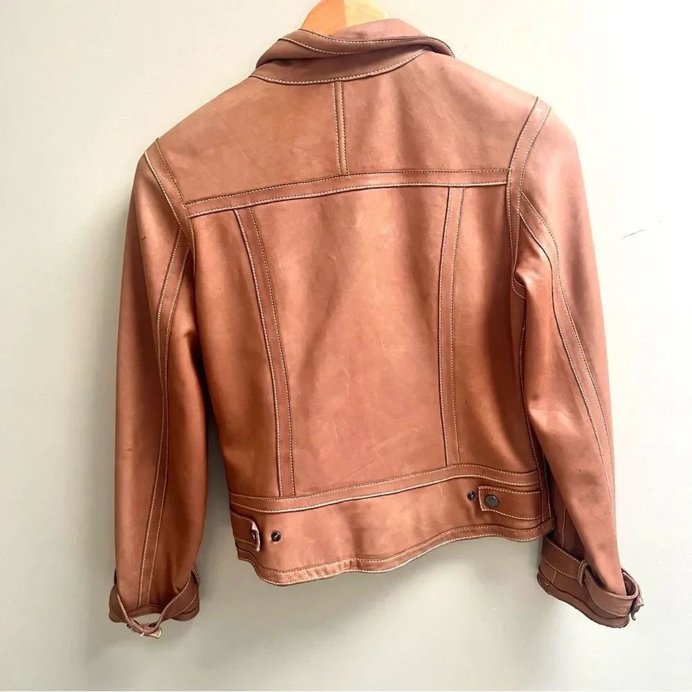 Marc New York Women's Brown Leather Jacket - Picture 5 of 9